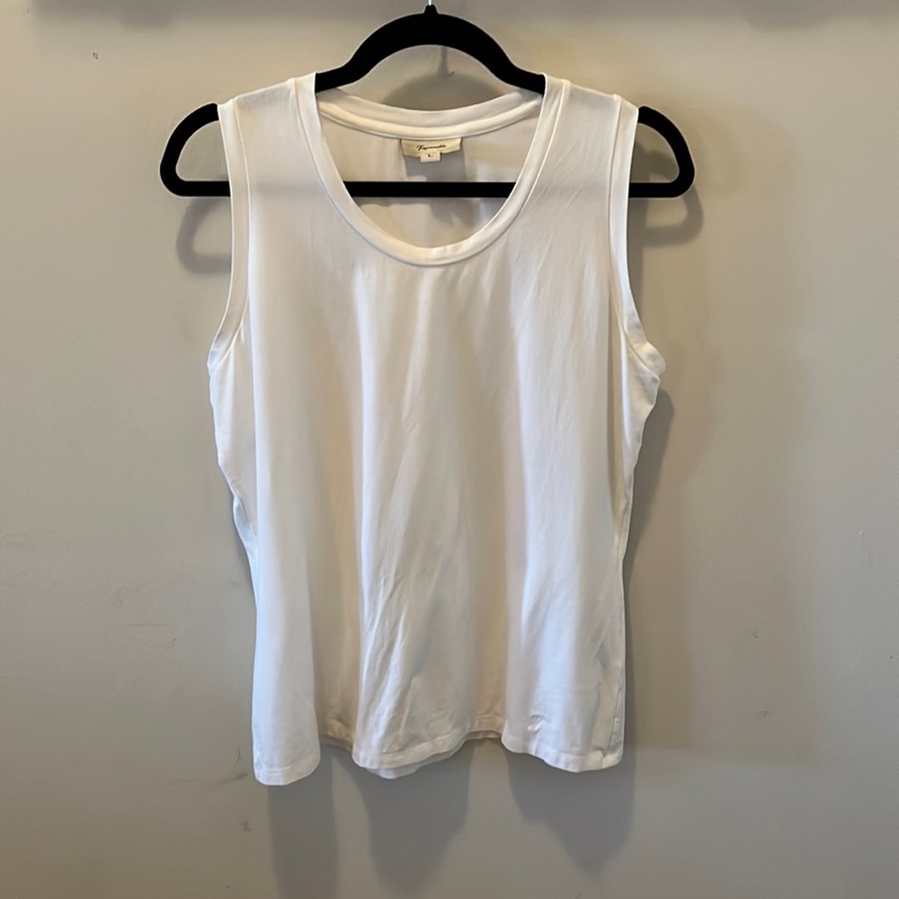 Faconnable White Sleeveless T-Shirt